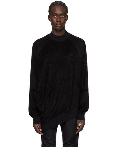 Julius Asymmetric Sweater - Black