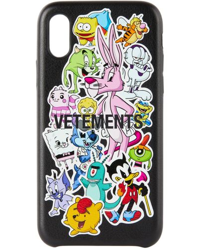 Vetements Monsters Stickers Iphone Xs Case - Black
