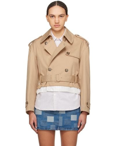 A.P.C. . Beige Natacha Ramsay-levi Edition Horace Trench Coat - Blue