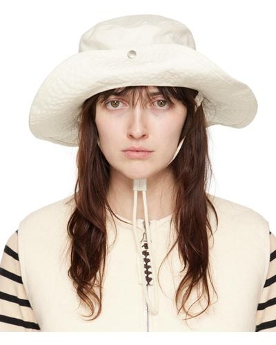 Jil Sander Off-white Bucket Beach Hat - Natural
