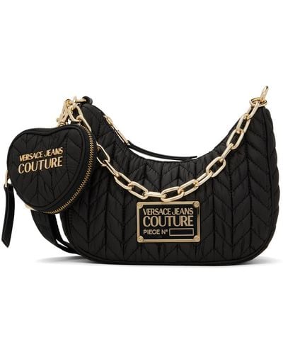 Versace Black Crunchy Shoulder Bag
