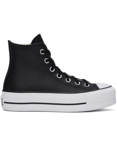 Converse Chuck Taylor All Star Lift Leather High Top Sneakers - Black