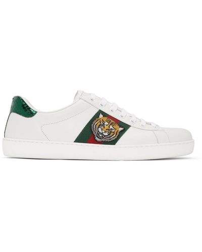 Gucci Tiger Ace Trainers - White