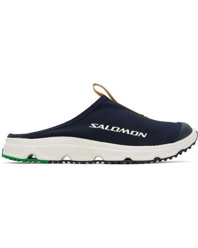 Salomon Navy & Tan Rx 3.0 Slides - Blue