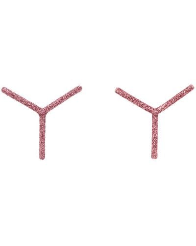 Y. Project Pink Mini 'y' Earrings - Black