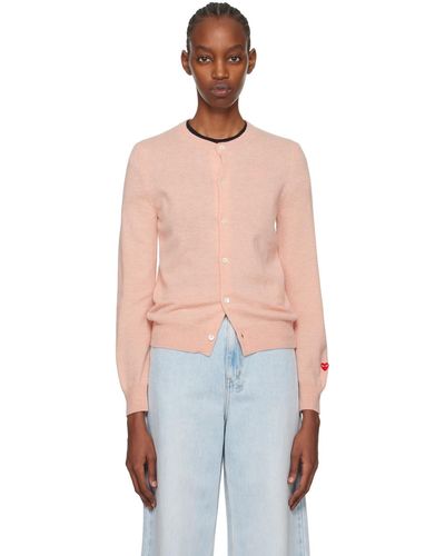 COMME DES GARÇONS PLAY Comme Des Garçons Play Pink Small Heart Cardigan - Blue