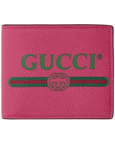 Gucci Pink Logo Bifold Wallet