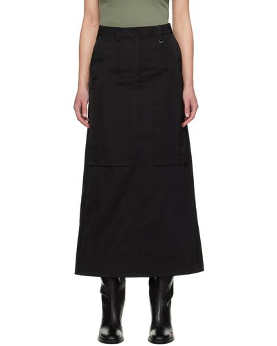 Juun.J Panelled Maxi Skirt - Black