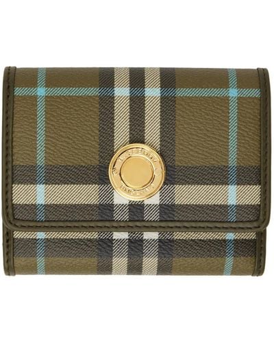 Burberry Small Folding Wallet - Green