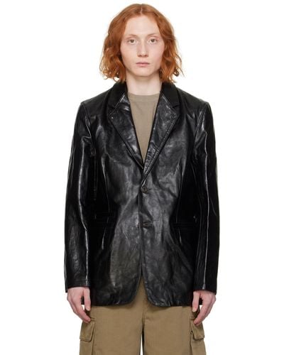 Our Legacy Black Opening Leather Jacket