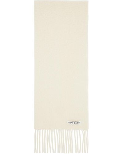 Acne Studios Off-white Wool Fringe Scarf - Multicolour