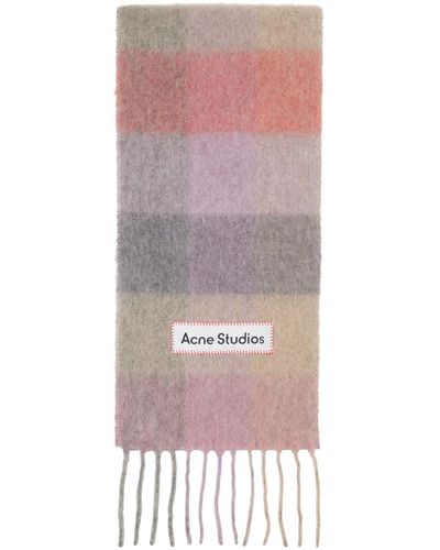 Acne Studios Écharpe rose à carreaux - Multicolore