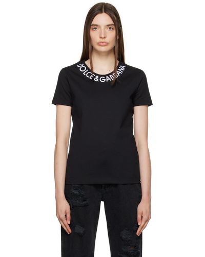 Dolce & Gabbana Dolcegabbana ロゴ刺繍 Tシャツ - ブラック