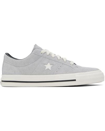 Converse Grey One Star Pro Low Top Trainers - Black
