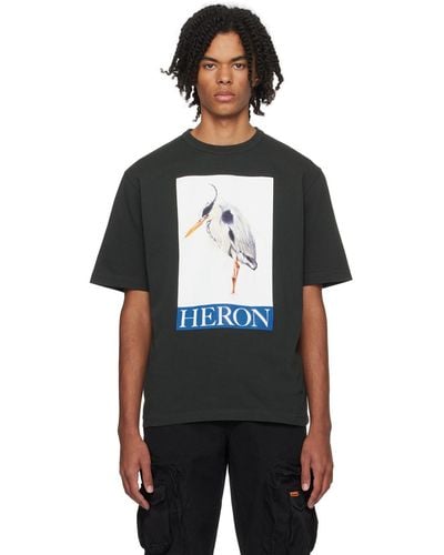 Heron Preston Bird Painted Logo T Shirt - Black