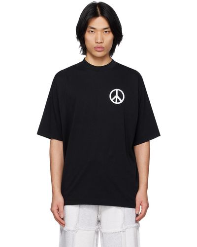 Marcelo Burlon County Peace Over Tシャツ - ブラック