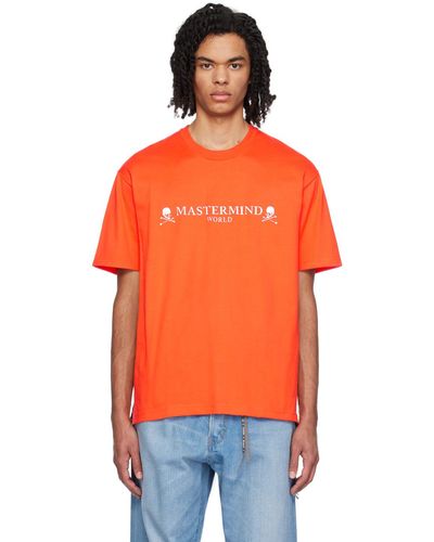 MASTERMIND WORLD 3d Skull Tシャツ - オレンジ