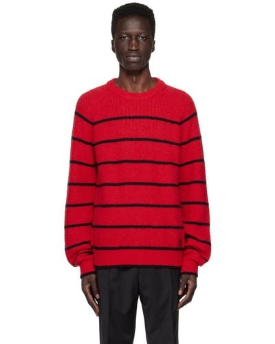 HUGO Red Striped Sweater