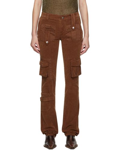 Blumarine Brown Cargo Pocket Trousers