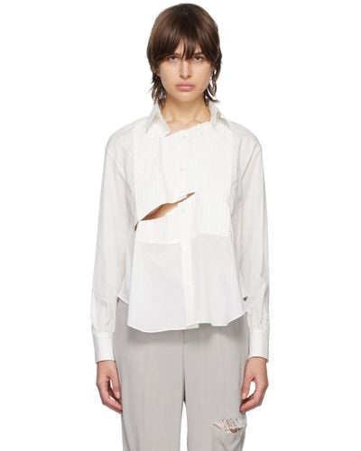 Undercover Pintuck Shirt - White