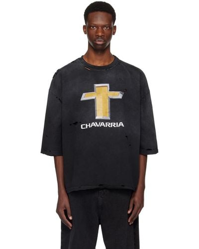 Willy Chavarria Distressed T-shirt - Black