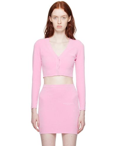 T By Alexander Wang Pink Bonded Cardigan