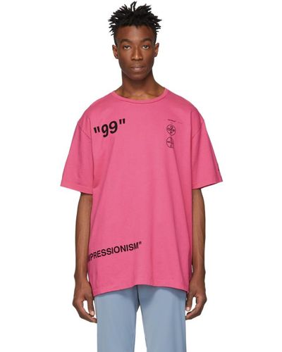 Off-White c/o Virgil Abloh Pink Impressionism Boat T-shirt