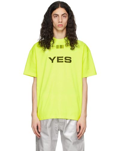 VTMNTS Yes/no Tシャツ - イエロー