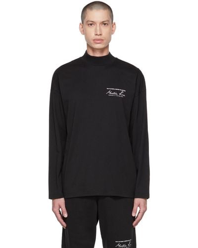 Martine Rose Printed Long Sleeve T-shirt - Black