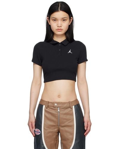 Nike Cropped Polo - Black