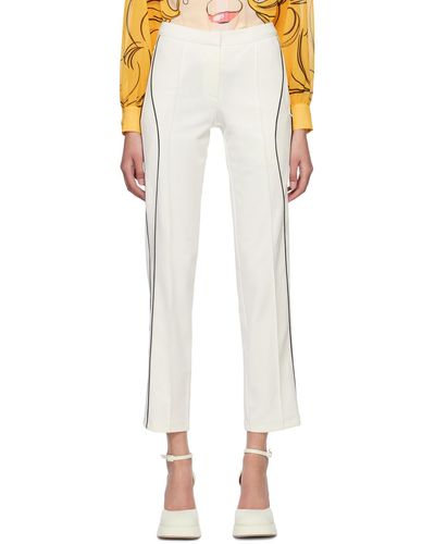 Pushbutton Off- Piped Trousers - White