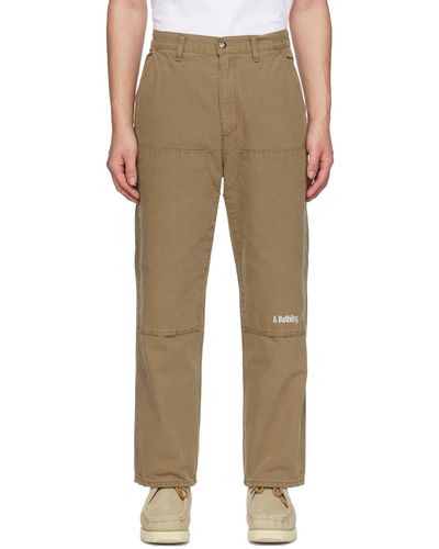 A Bathing Ape Panelled Trousers - Natural