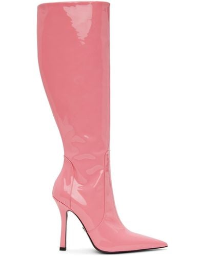 Blumarine Pointed Tall Boots - Pink