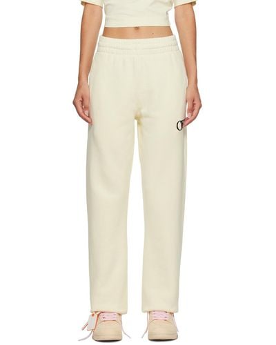Off-White c/o Virgil Abloh Off- Off- Flock Lounge Trousers - Natural
