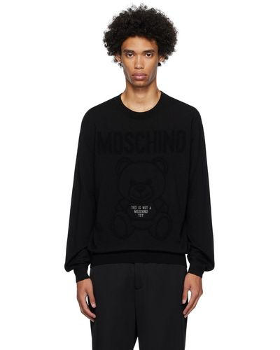 Moschino Black Embroidered Jumper