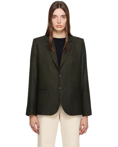 A.P.C. Veston boyfriend vert - Noir