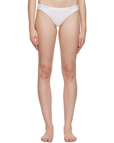 La Perla White Souple Thong - Black