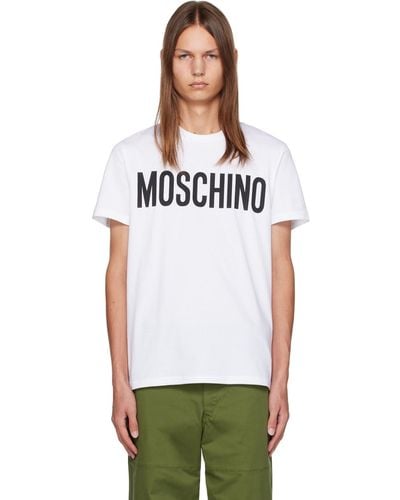 Moschino ホワイト クルーネックtシャツ