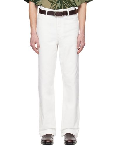 Dries Van Noten White Zip-fly Jeans