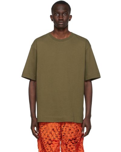 Dries Van Noten Khaki Simple T-shirt - Green