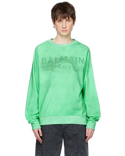 Balmain Printed Sweatshirt - Green