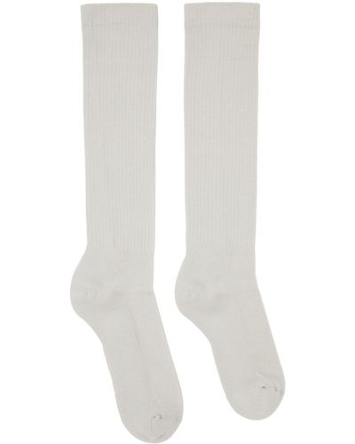 Rick Owens Intarsia Socks - White