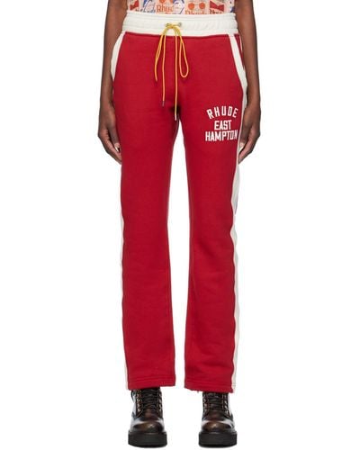 Rhude East Hamptons Lounge Trousers - Red