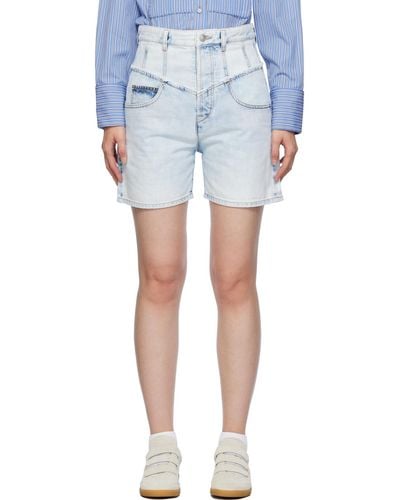 Isabel Marant Blue Oreta Denim Shorts