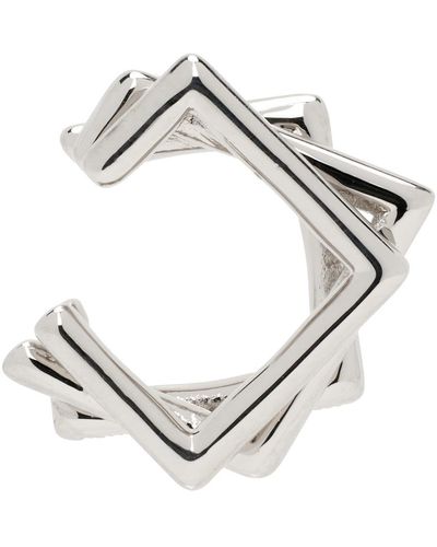 Kiko Kostadinov Silver Mini Polygon Single Ear Cuff - Metallic