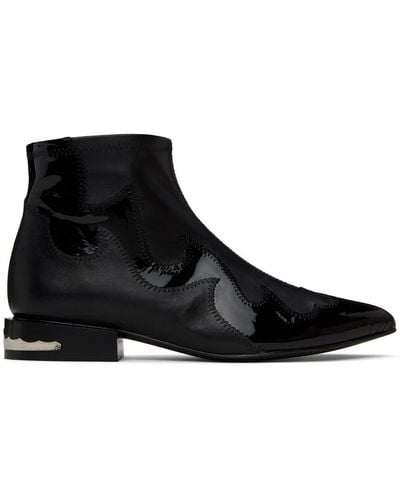 Toga Panelled Boots - Black