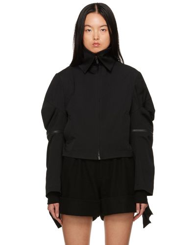 Yohji Yamamoto Black Lace-up Jacket