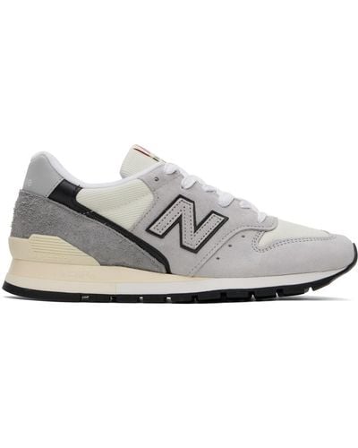 New Balance Grey Made In Usa 996 Trainers - Black