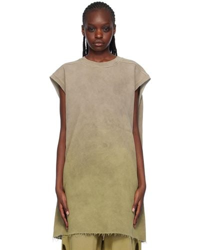 Rick Owens Moncler + Taupe & Green Tank Top - Multicolor