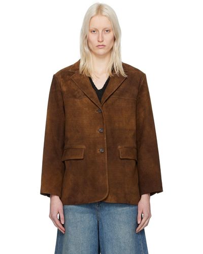 NOTHING WRITTEN Brown Norman Leather Jacket